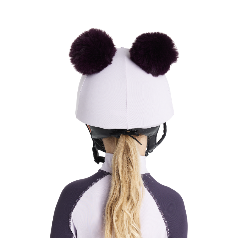 Lemieux - Children's helmet cover with removable double pompoms Mini lilac | - Ohlala