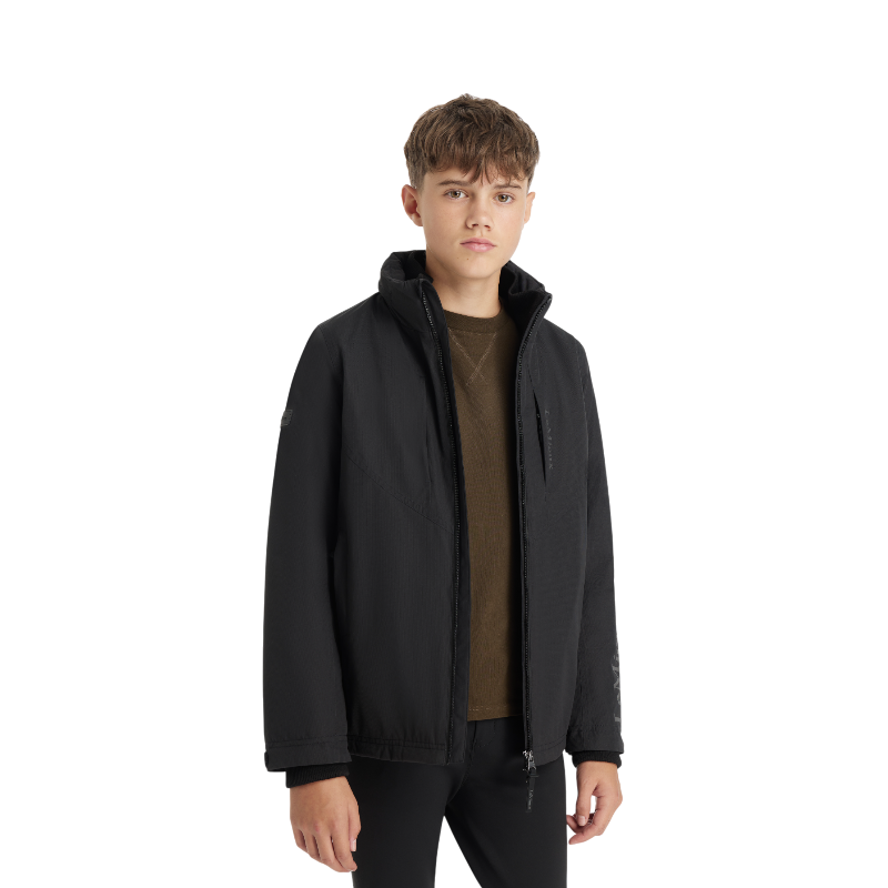 Lemieux - Black Team Young Rider Boys' Waterproof Riding Jacket | - Ohlala
