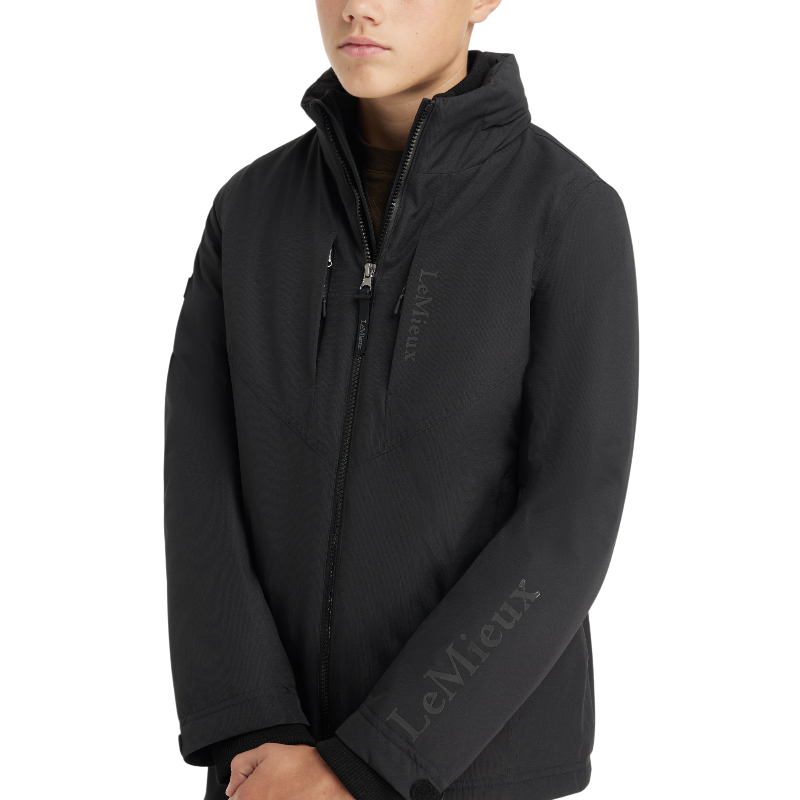 Lemieux - Veste d’équitation imperméable garçon Team Young Rider noir