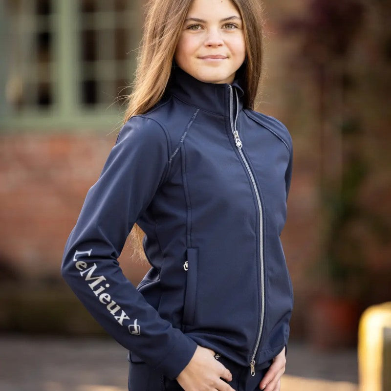 Lemieux - Veste manches longues junior Young Rider Elite Soft Shell marine