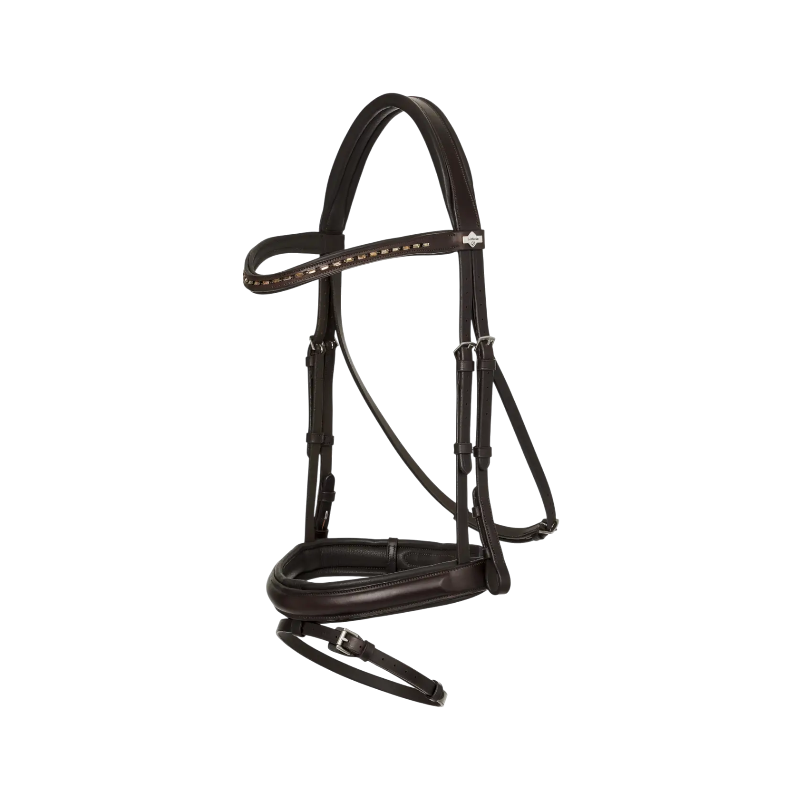 Lemieux - Bridon de dressage Arika marron/ argent