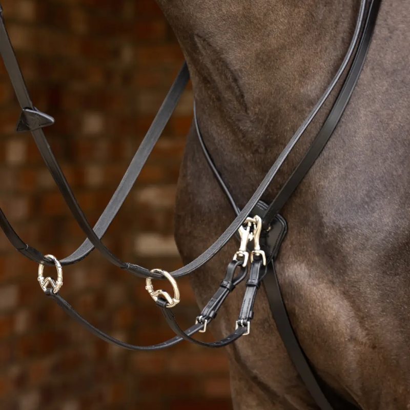 Lemieux - Kudos Ring Martingale Black/Silver | - Ohlala