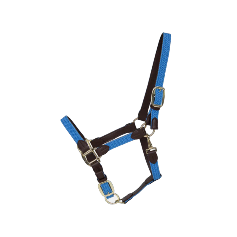 Kentucky Horsewear - Gevlochten nylon halster lichtblauw | - Ohlala