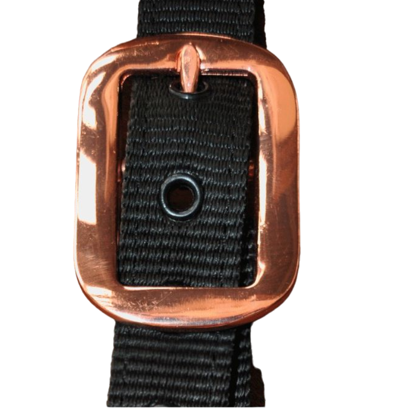 Flags & Cup - Horse halter nylon and leather black / rose gold | - Ohlala