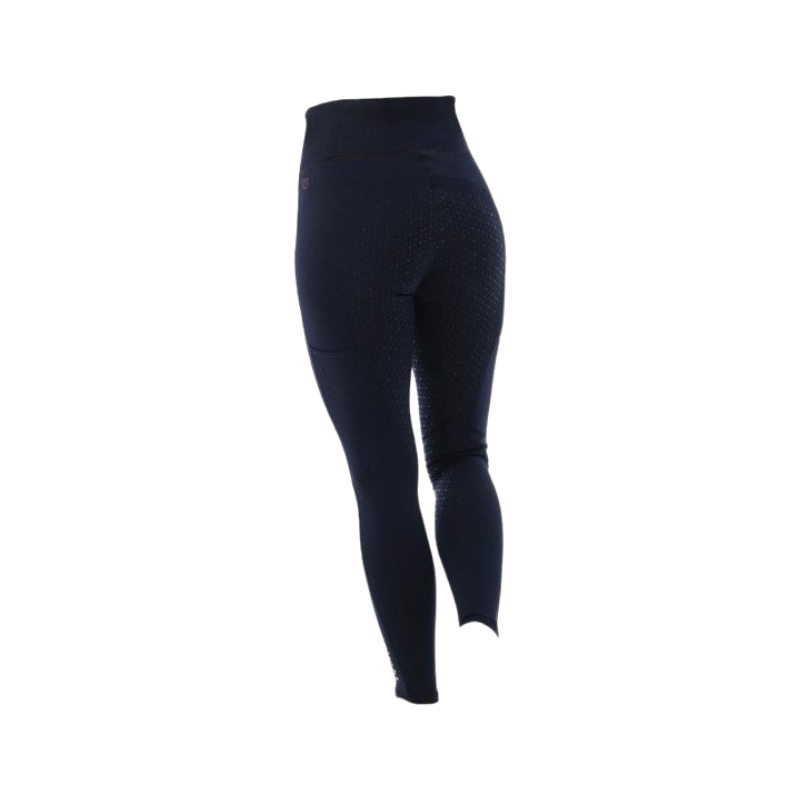Equithème - Legging d'équitation femme full grip Lyly marine | - Ohlala