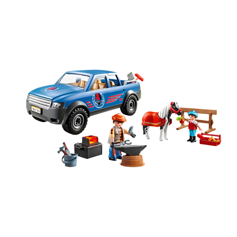 Playmobil - Hufschmied und Fahrzeug | - Ohlala