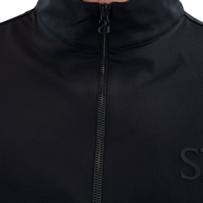 SG - Polo à manches longues homme Minka noir | - Ohlala