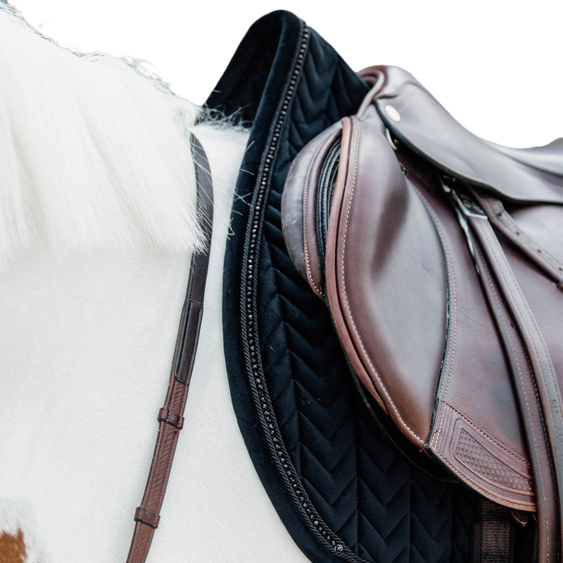 Kentucky Horsewear - Springzadeldek Velvet Pearls zwart | - Ohlala