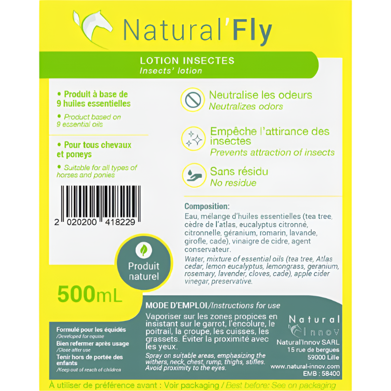 Natural' Innov - Natural'Fly 虫除けスプレー | - Ohlala