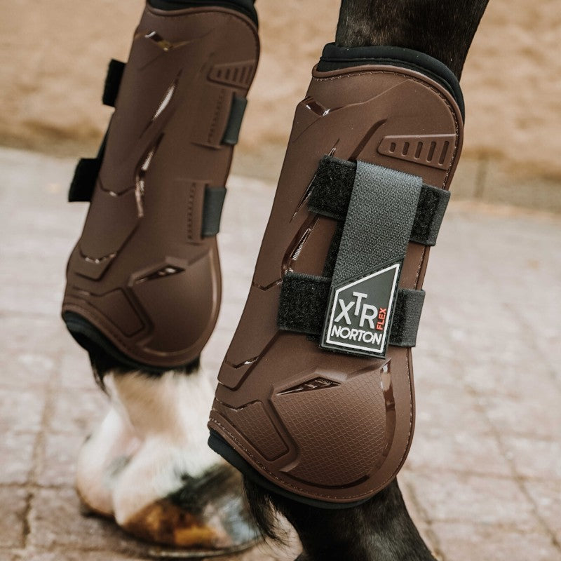 Norton - Guêtres ouvertes XTR Flex Velcro marron