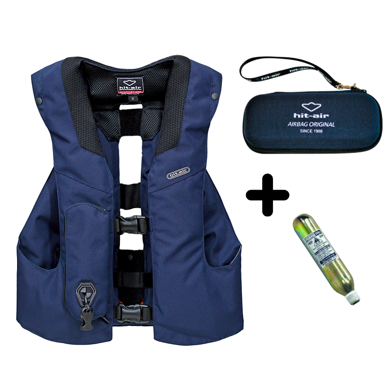 Hit Air - Pack Gilet airbag complet MLV3 marine + étui + cartouche | - Ohlala