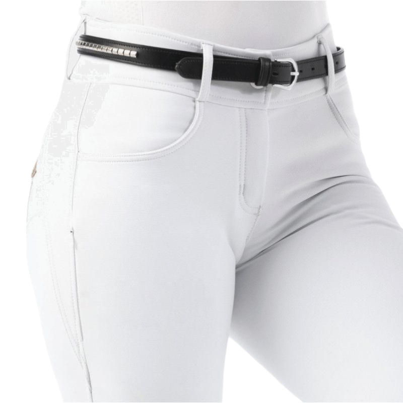 Equithème - Push-up-Reithose Bella weiß | - Ohlala