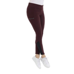 Equithème - Women's full grip riding legging Brigitte burgundy | - Ohlala