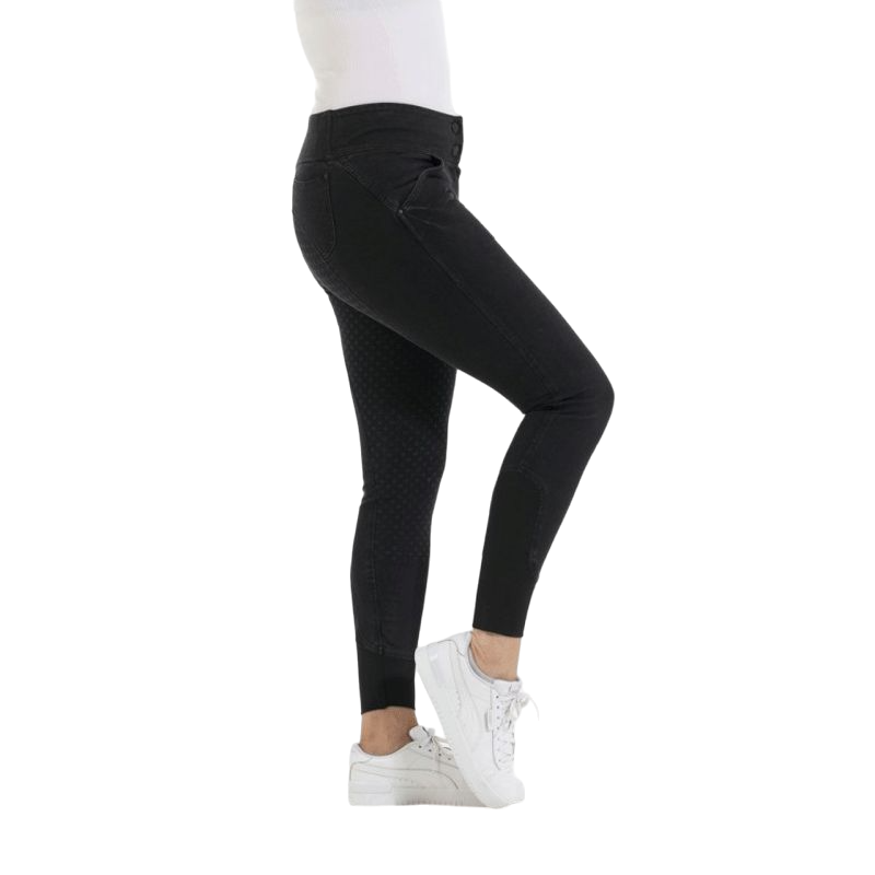 Equithème - Pantalon da equitazione fondo in silicone donna Jena grigio | - Ohlala