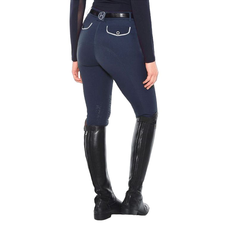 Harcour - Pantalón de equitación mujer fix system grip Jaltika marino | - Ohlala