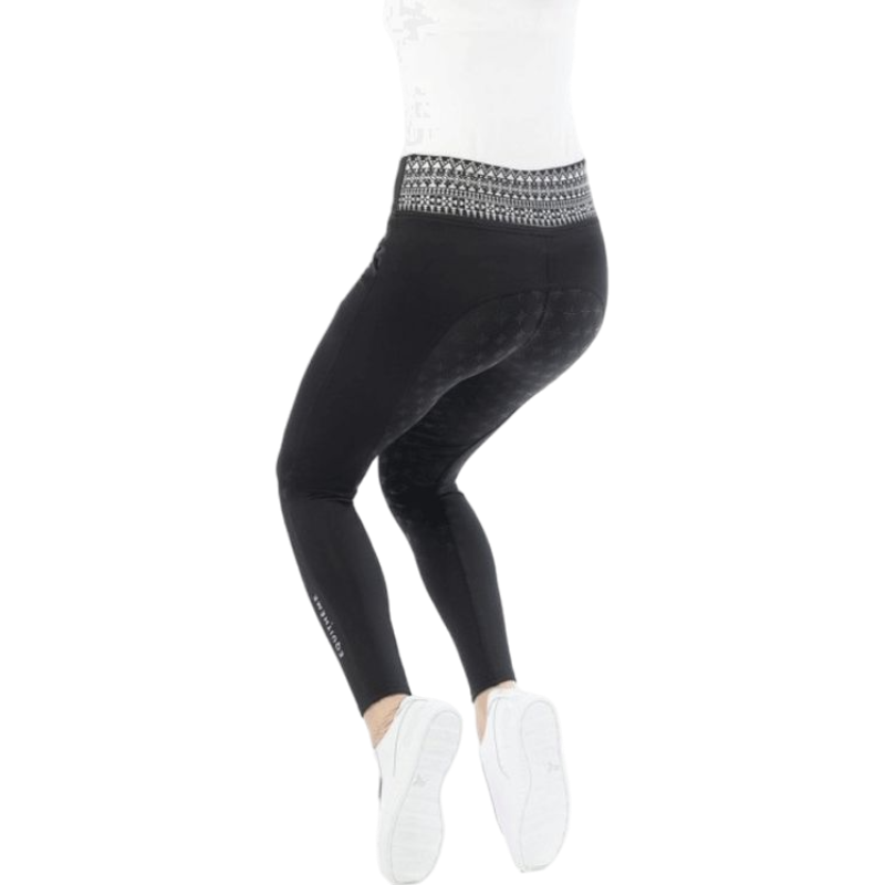 Equithème - Damski leggins jeździecki full grip Tatiana czarny | - Ohlala