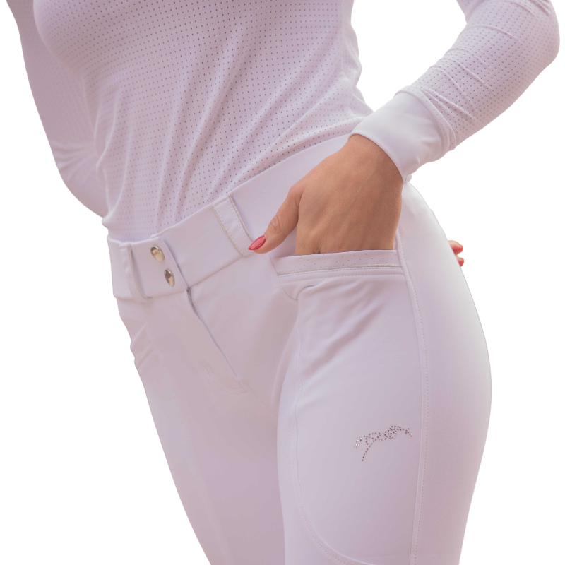 Pénélope - Damen-Reithose Sybille weiß | - Ohlala