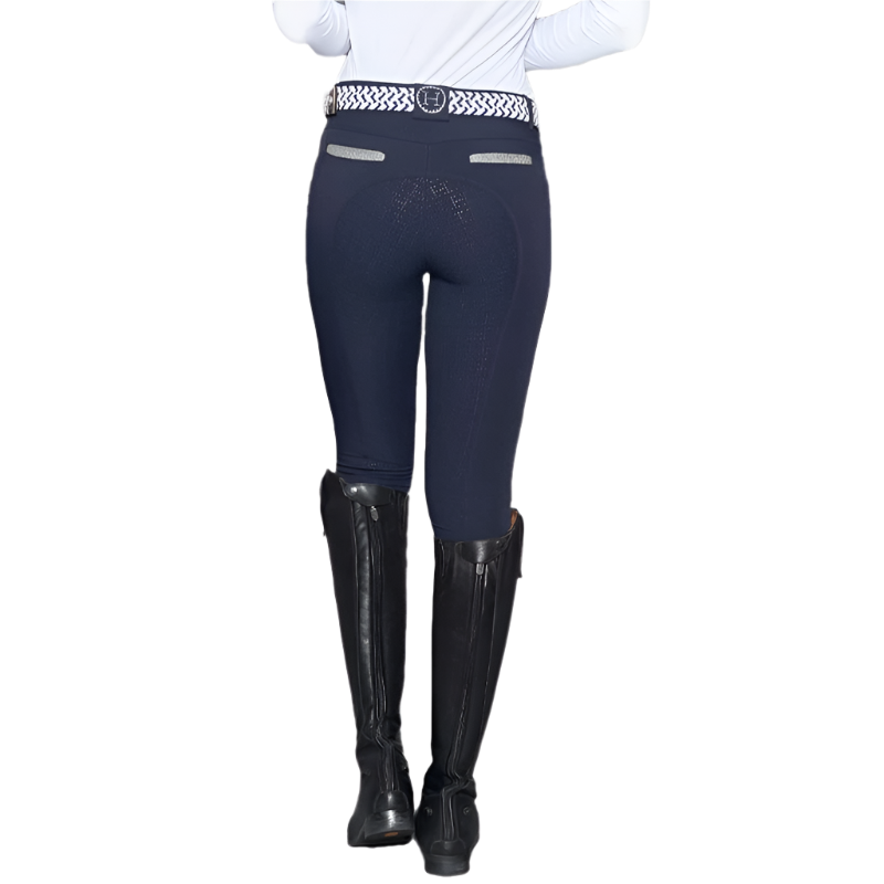 Harcour - Vogue navy women's riding breeches | - Ohlala