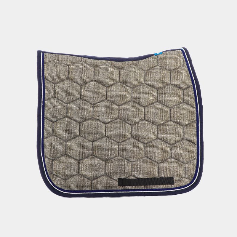 Oxxer - Prince de Galles dressage saddle pad - Gold Edition - navy | - Ohlala