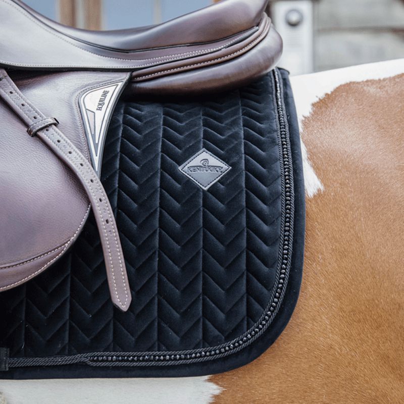 Kentucky Horsewear - Springzadeldek Velvet Pearls zwart | - Ohlala
