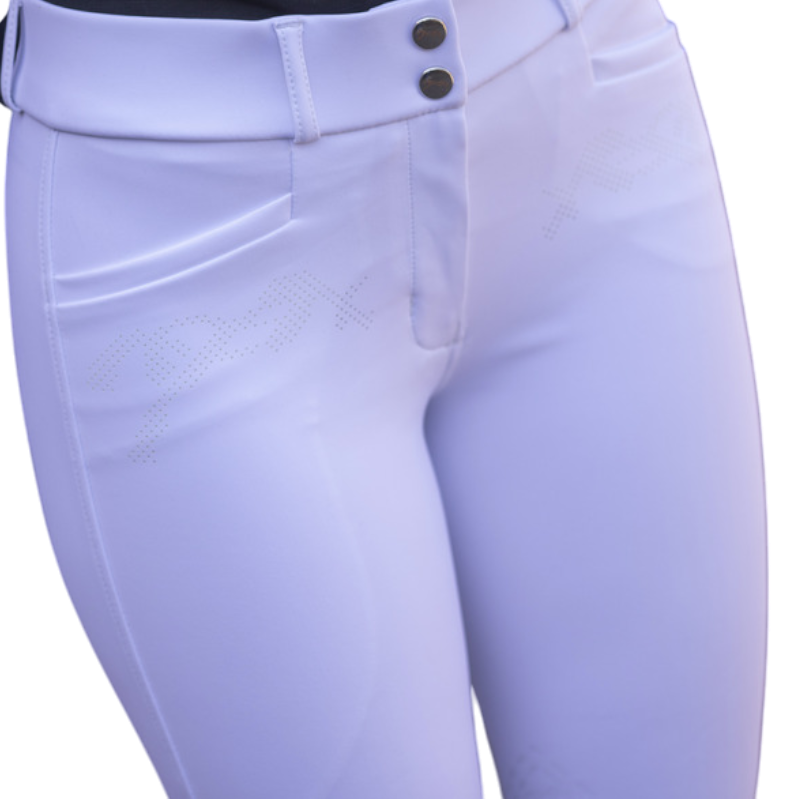 Pénélope - Pantalon d'équitation femme Majestic blanc