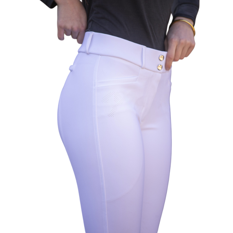 Pénélope - Majestic white women's riding breeches | - Ohlala