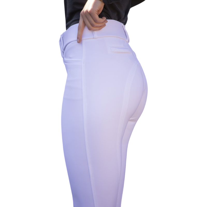 Pénélope - Pantalon d'équitation femme Majestic blanc