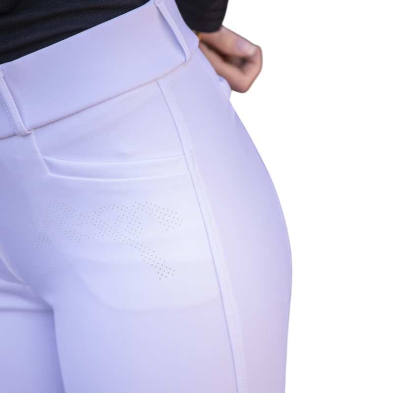 Pénélope - Pantalon d'équitation femme Majestic blanc