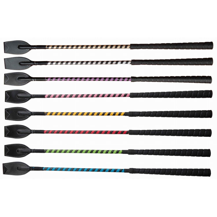 TdeT - Cravache Sucre d'Orge argent/noir | - Ohlala