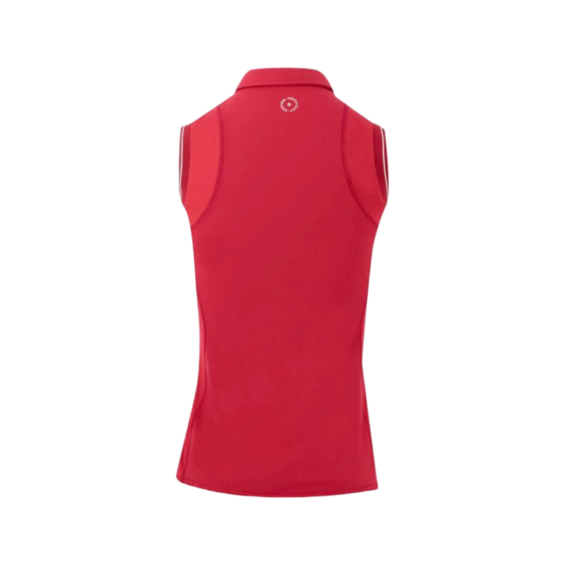 Equithème - Sarah sleeveless polo for women, cherry | - Ohlala