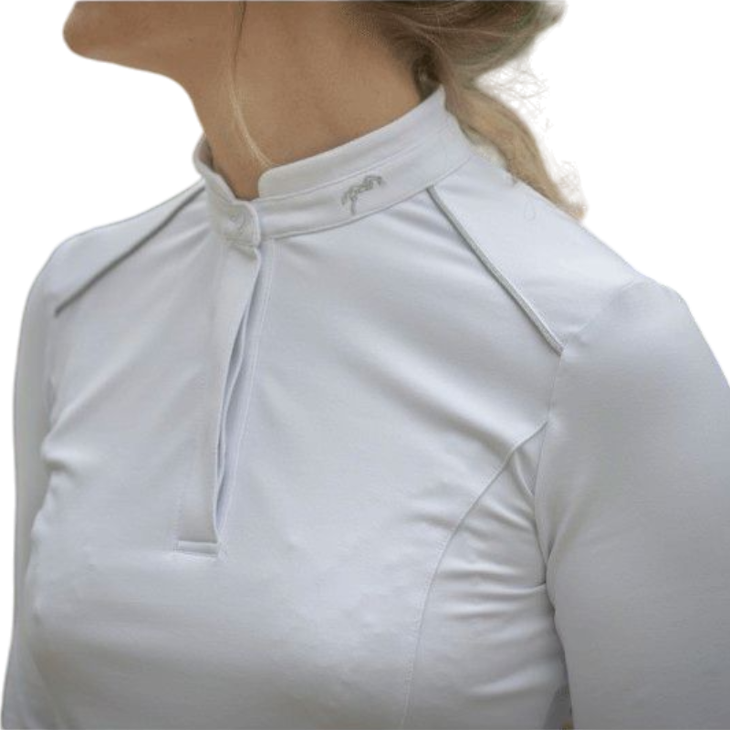 Pénélope - Langarm-Poloshirt Anaïs weiß | - Ohlala