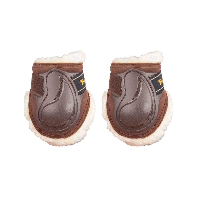 TdeT - Kogelbeschermers Design - Gevoerd met synthetisch bruin schapenvacht | - Ohlala