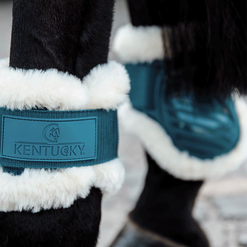 Kentucky Horsewear - Paraglomi per puledri in montone vegan smeraldo | - Ohlala