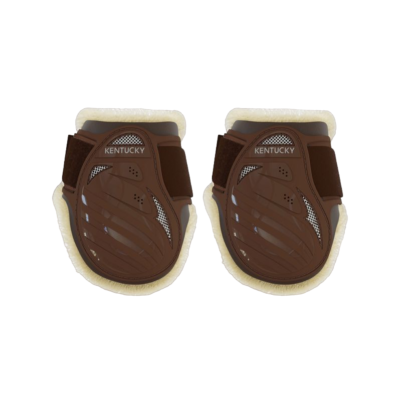 Kentucky Horsewear - Paraglomi per giovani cavalli in montone vegan marrone | - Ohlala