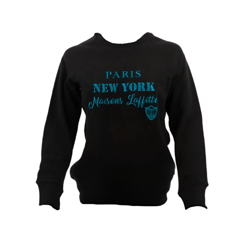 Paddock Sports - Sudadera manga larga negro/esmeralda | - Ohlala