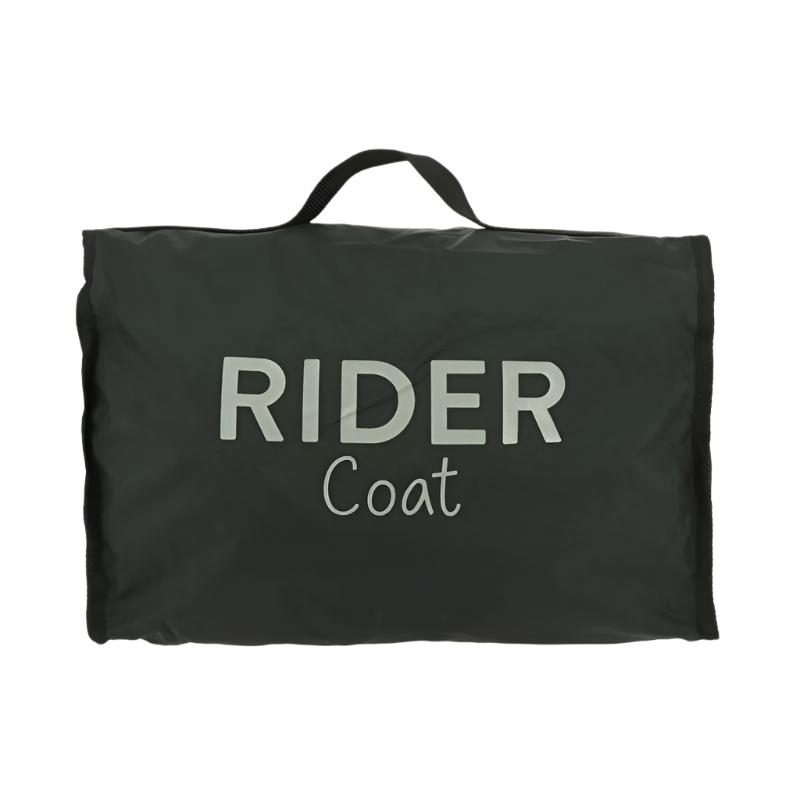 Equithème - Ridercoat black long rain jacket | - Ohlala