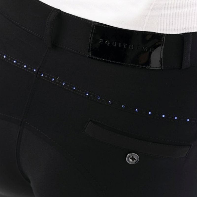 Equithème - Safir black/blue breeches | - Ohlala