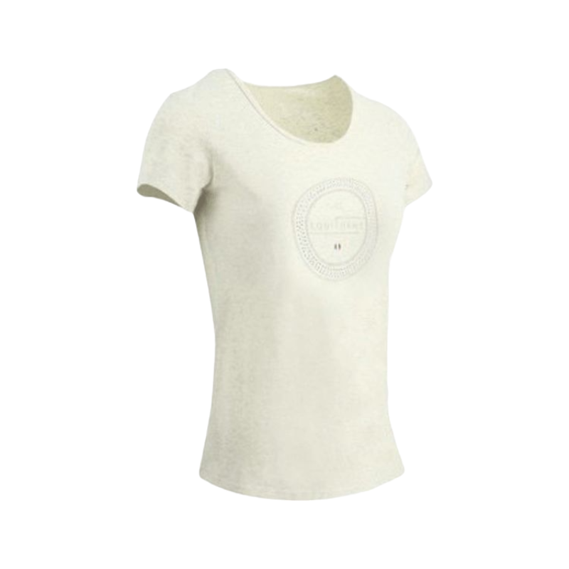 Equithème - Damen Kurzarm-T-Shirt Anna creme | - Ohlala