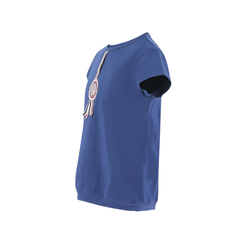 Equithème - Mädchen-T-Shirt mit kurzen Ärmeln Janice marine | - Ohlala