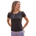 Pénélope - Damen-Kurzarm-T-Shirt Techty Honey Anthrazit | - Ohlala