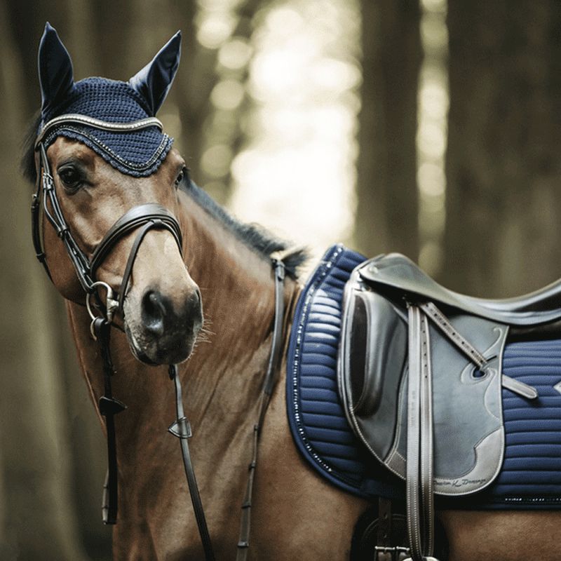 Kentucky Horsewear - Pearls navy dressage saddle pad | - Ohlala