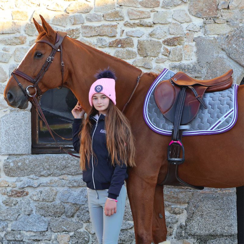 Les poneys de Zoé - Czaprak #Ponyboom szary/fioletowy | - Ohlala