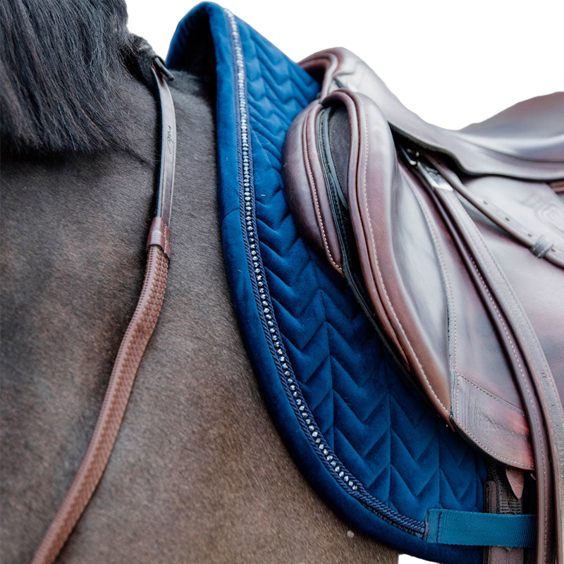 Kentucky Horsewear - Velvet Pearls Jumping Saddle Pad navy | - Ohlala