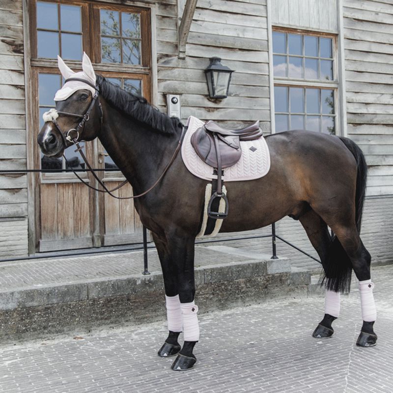 Kentucky Horsewear - Velvet Pearls soft pink polo wraps | - Ohlala