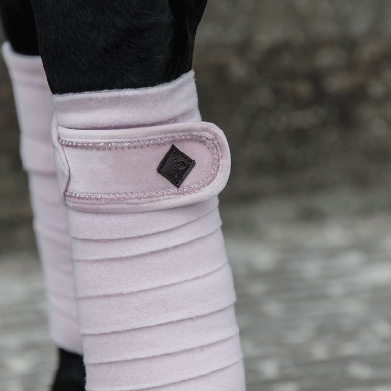 Kentucky Horsewear - Velvet Pearls soft pink polo wraps | - Ohlala