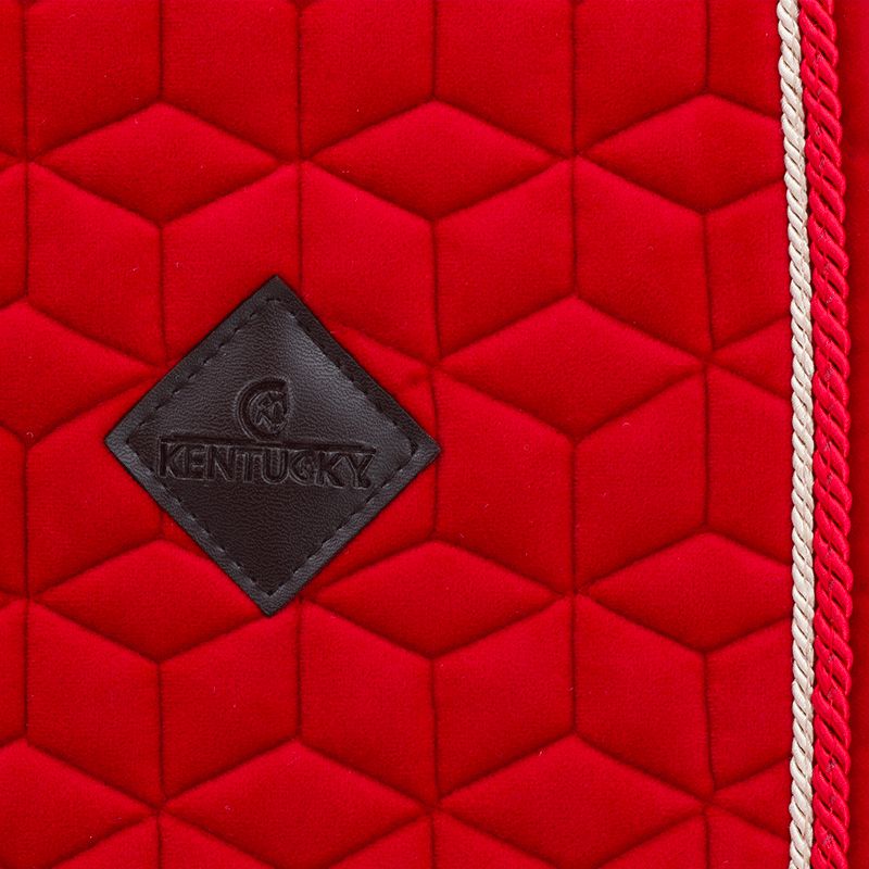 Kentucky Horsewear - Zadeldek Velvet Jumping Rood | - Ohlala