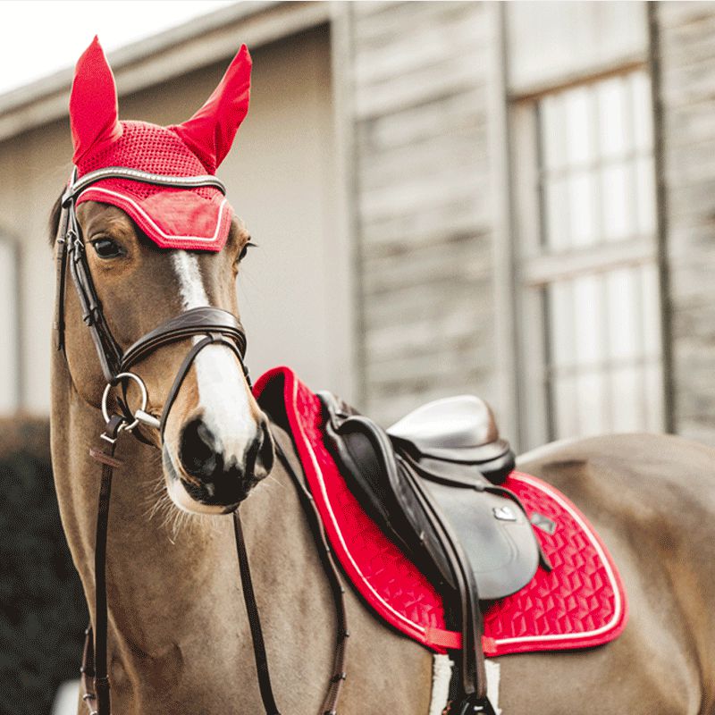 Kentucky Horsewear - Zadeldek Velvet Jumping Rood | - Ohlala