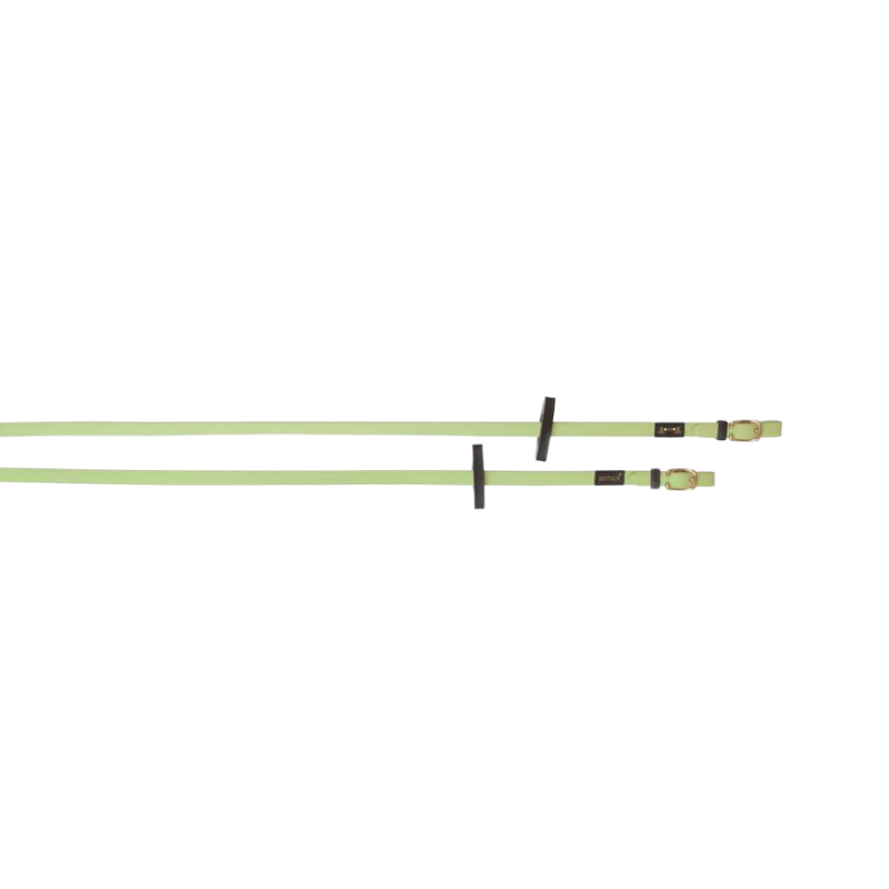TdeT - Smooth Biotack® reins lime green | - Ohlala
