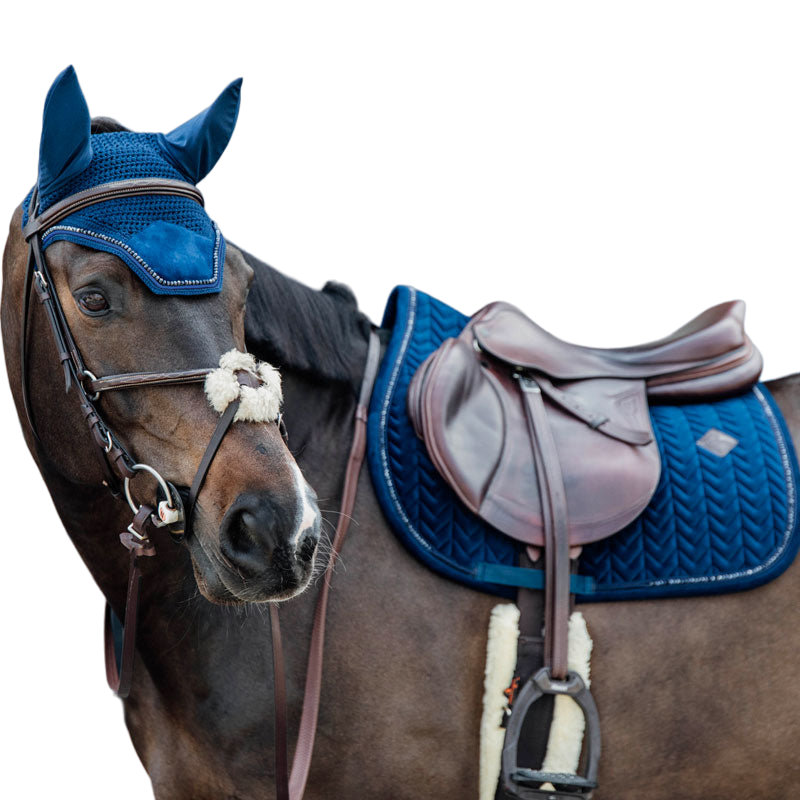 Kentucky Horsewear - Velvet Pearls Jumping Saddle Pad navy | - Ohlala