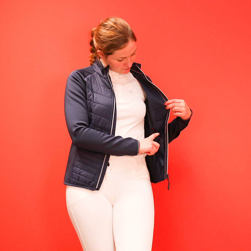 Equithème - Giacca donna ibrida Olivia blu navy | - Ohlala